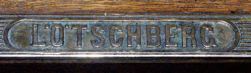 Each step on the ship has a lovely brass edging strip with 'Lötschberg' cast in it. October 8 2003