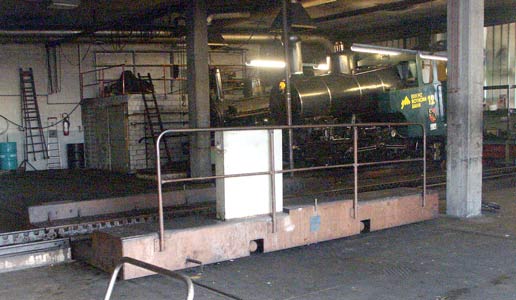 The depot at Brienz has an internal traverser. October 8 2003
