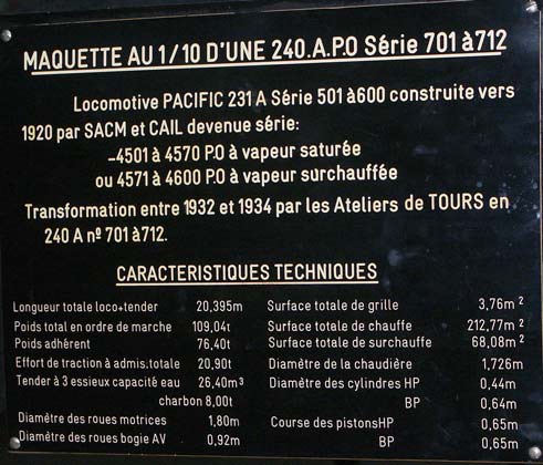 This is the information board attached to the cabinet displaying the fantastic 4-8-0 model. October 9 2003