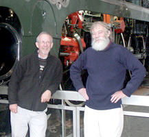 Chris Newman (left) & John Wright in front of 232U1. October 9 2003