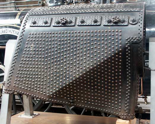 An interesting model on display is this one of a trapezoidal shaped firebox. October 9 2003