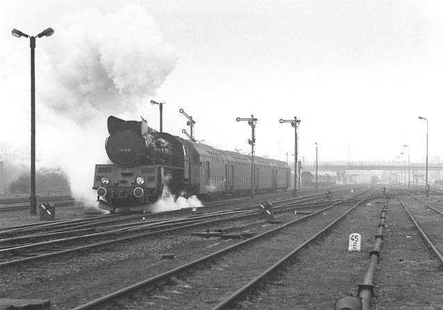 PKP 2-6-2 Ol49 81 sets out from Wolsztyn on the 12:31 passenger service to Leszno. April 5 1996