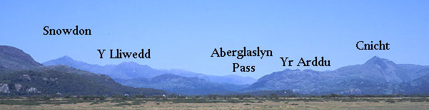 The view from The Cob with annotation. July 13 2003