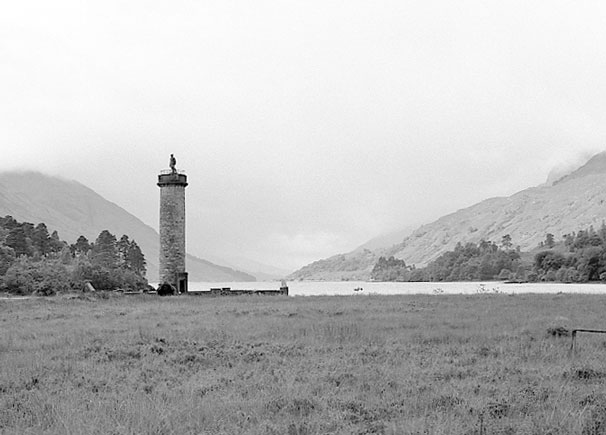 The memorial at Glenfinnan and Loch Shiel. July 8 2003