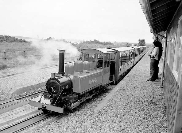 2-6-2t Victoria has just arrived at Craignure with the stock for the first train of the day. July 6 2003