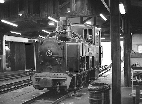 Inside the shed stands No.5 Moel Siabod, currently out of traffic. July 11 2003