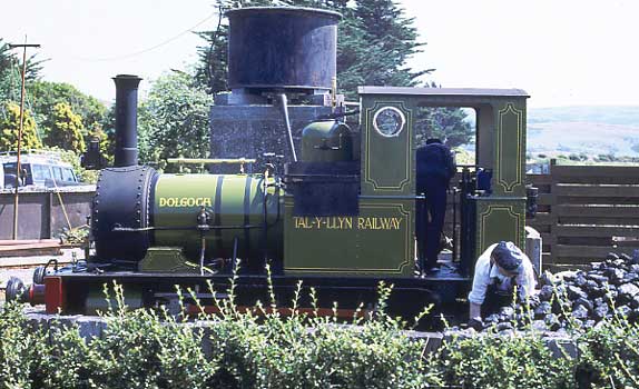 The other TR loco in service was No.2 Dolgoch. Here at Tywyn between duties it is coaled. July 14 2003