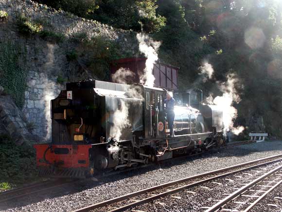 NGG16 143 takes water at Caernarfon. September 28 2003