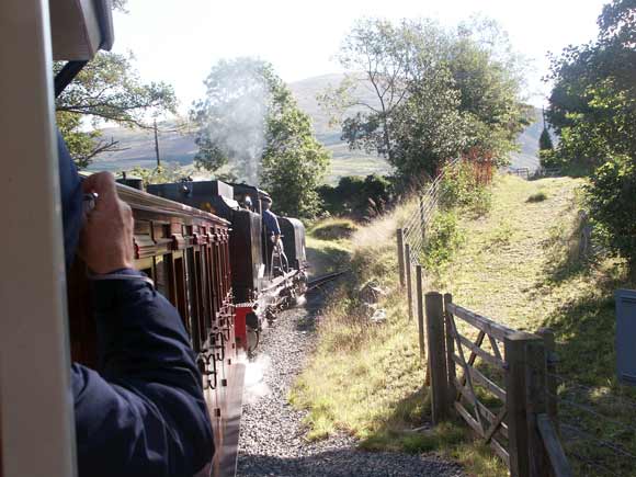 On the train with NGG16 143 approaching Waunfawr. September 28 2003