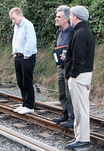 From the left, Angus Eickhoff, Chris Parrott and Chris Newman at Pendre. September 28 2003