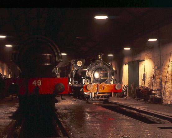 No.49 at Stagshaw inside Marley Hill shed. December 8 1996