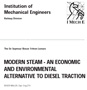 Modern Steam - An Economic and Environmental Alternative to Diesel Traction