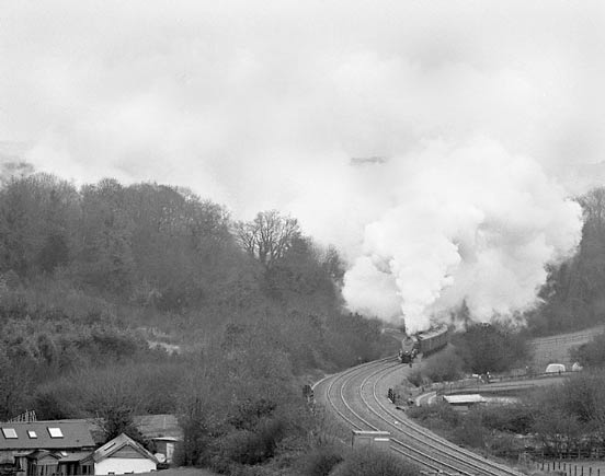 60009 Union of South Africa a little bit further up Dainton Bank. She was not exactly going very fast at this point ! November 22 2003