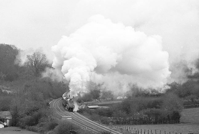 60009 Union of South Africa making steady progress up Dainton Bank. November 22 2003