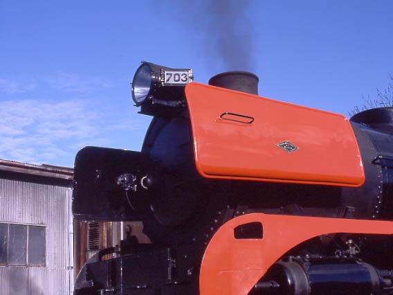 The frontend of R703 showing the original style headlight number glasses. June 29 2001