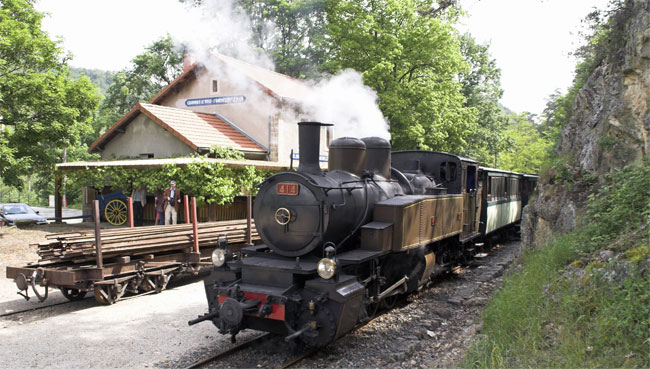 CFV No.414 sets back at Colombier-le-Viuex / St. Barthelemy le plain for the photo runpast. &copy; Brian Bane