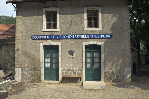 Colombier-le-Viuex / St. Barth&eacute;l&eacute;my le Plain - this station has two names at is was supposed to serve two villages. The station featured in the BBC series 'Clochemerle' and can easily be recognised in the programme as can the CFV Mallet and stock. &copy; Brian Bane 