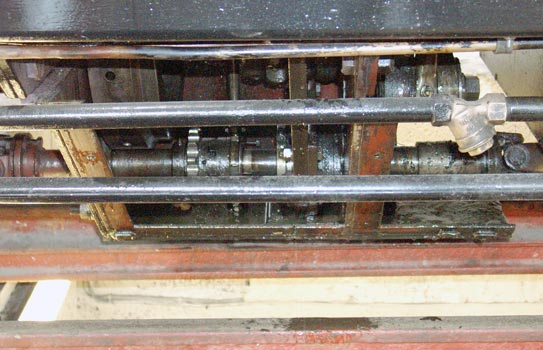 This view shows the same as above but with the cover removed to allow the drive chain to be renewed. April 12 2004