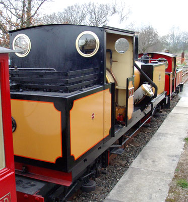 A rear three quarters view of Owl with the right hand V mounted cylinder clearly visible in front of the cab. April 11 2004