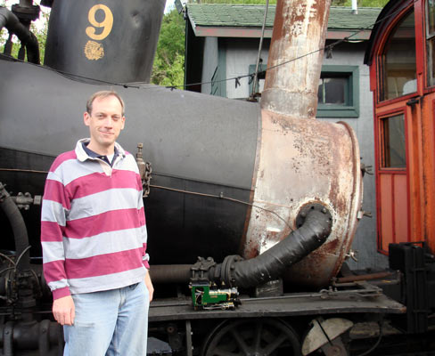 Roger, Casper & Vicki at Mount Washington Cog Railway base station. June 2007. © Nigel Day