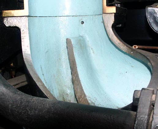 The coming to together of the exhaust steam circuits below the blast pipe can be seen above. October 9 2003