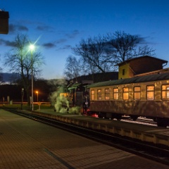 DSC0807  Not much going on at Gernrode station, it was too early and rather cold! : Germany, HSB, Harz