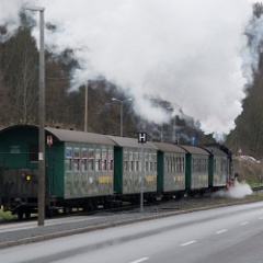 DSC6206  And away into the distance. The road ends just up towards the trees leaving the railway and parallel walking track to enter the Rabeanu Gorge. : Germany