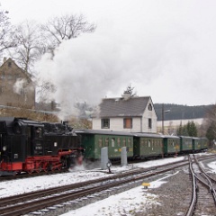 DSC6364  99 1785 arrives at Cranzahl with the 13:36 from Kurort Oberwiesenthal. : Germany