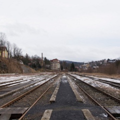 DSC6689  Vejprty station - looking south, more tracks than are now needed. : Germany