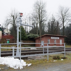 DSC6750  Kretscham-Rothensehma station on a particularly grey morning. : Germany