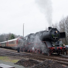 DSC6787  DR Class 50.35-37 50 3616 and train at the Eisenbahnmuseum Schwarzenberg. : Germany