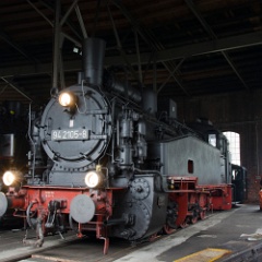 DSC6811  94 2105, a 0-10-0t built for freight work in the Erzgebirger mountains. It is a DR loco based on the  Saxon class XI HT. : Germany