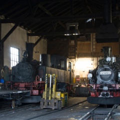 DSC6899  Inside Schönheide were 2 more Meyers, 99 516 on the right is a runner but on the left 99 585 isn't. : Germany