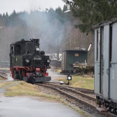 DSC6943  At Stützengrün the loco has to run round. From here it propels its train to the line's terminus. : Germany