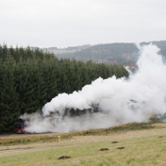 DSC6989  99 582, with some significant steam leaks, climbs towards Stützengrün with the 14:05 from Schönheide. : Germany