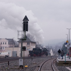 DSC7023  Having driven back to Schwarzenberg I had hoped to find 50 3616. When I saw steam I smelt success, but instead I found another mainline operation instead! : Germany