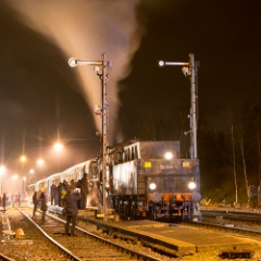 DSC7103  Through the power of the internet I discovered 50 3616 was running between Schwarzenberg and Schlettau. I arrived just as the 50 was running round. : Germany