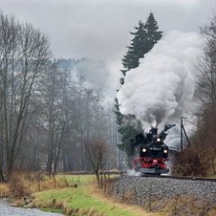 DSC7332  99 1542 approaches Wildbach with the 12:00 from Steinbach. : Germany