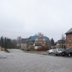 DSC7438  Jöhstadt station yard, as was. The line continued a short way on up the valley beyond the station to serve a factory. : Germany