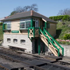 DSC1202  Swanage Signalbox, constructed since preservation. : Swanage